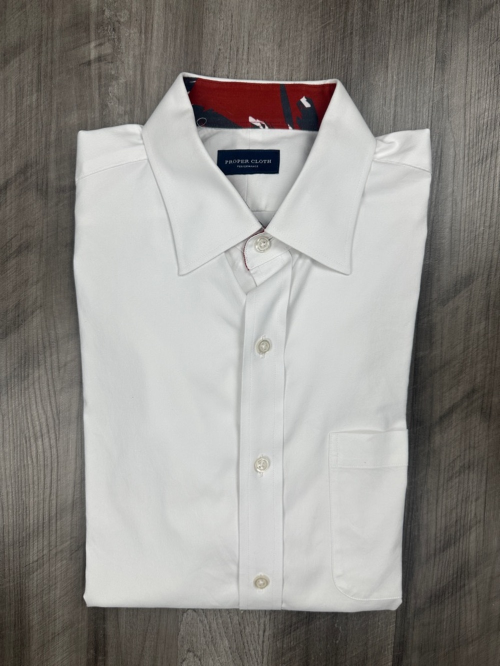 Proper Cloth Performance Stretch White Long Sleeve Button Down - 16 / 33.5 (L)